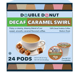 Double Donut Coffee Caramel Swirl Medium Roast Decaf Flavored Coffee Pods for Keurig K Cups Makers from Double Donut, 24 Capsules