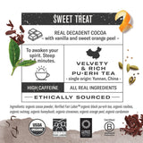 Numi Organic Chocolate Pu-erh Tea, 16 Dark Tea Bags, Aged Yunnan Pu-erh Tea with Cocoa