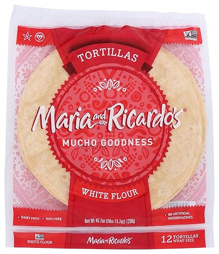 Maria & Ricardos White Tortillas 12 Inch, 45.7 OZ