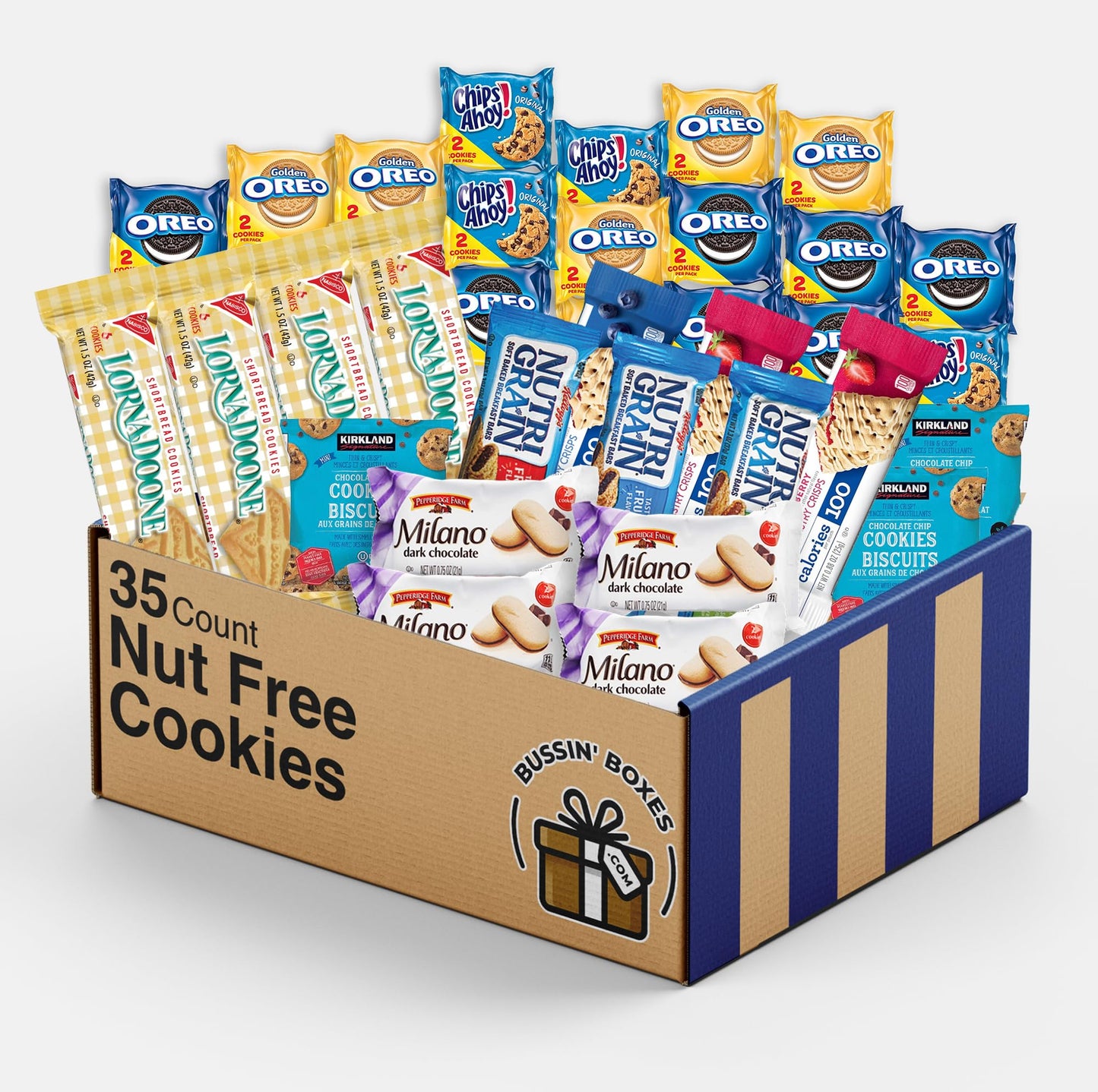 Cookie Variety Pack Snack Box - 35 Count Assortment of Individually Wrapped Cookies - Sweet Snack Box for School, Office, Travel, and Gifting