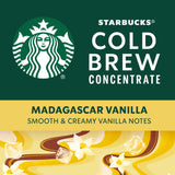 Starbucks Cold Brew Coffee Concentrate, Madagascar Vanilla Flavored Iced Coffee, 32 fl oz
