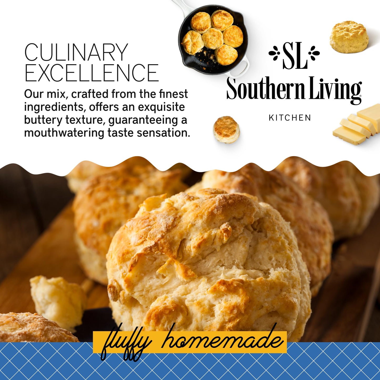 Southern Living Gourmet Original Biscuit Mix, Easy-to-Bake Delight, Dinner Biscuits, Breakfast Biscuits, Baking Mix, Pantry Staple, Makes 10 Biscuits