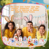 Barblog 24 Pcs 3.15 Inch/ 3.5 Inch/ 5 Inch Large Clear Easter Plastic Eggs Fillable Transparent Easter Eggs Bulk for Easter Hunt Easter (Clear ( 3.5