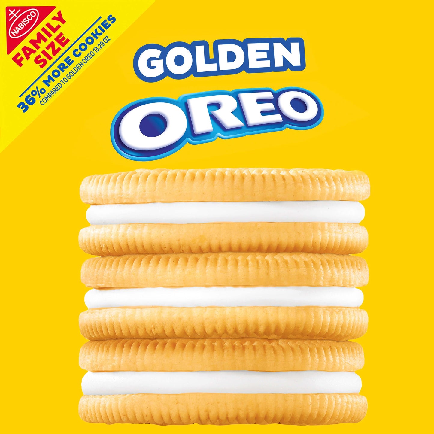 OREO Golden Sandwich Cookies, Family Size, 18.12 oz
