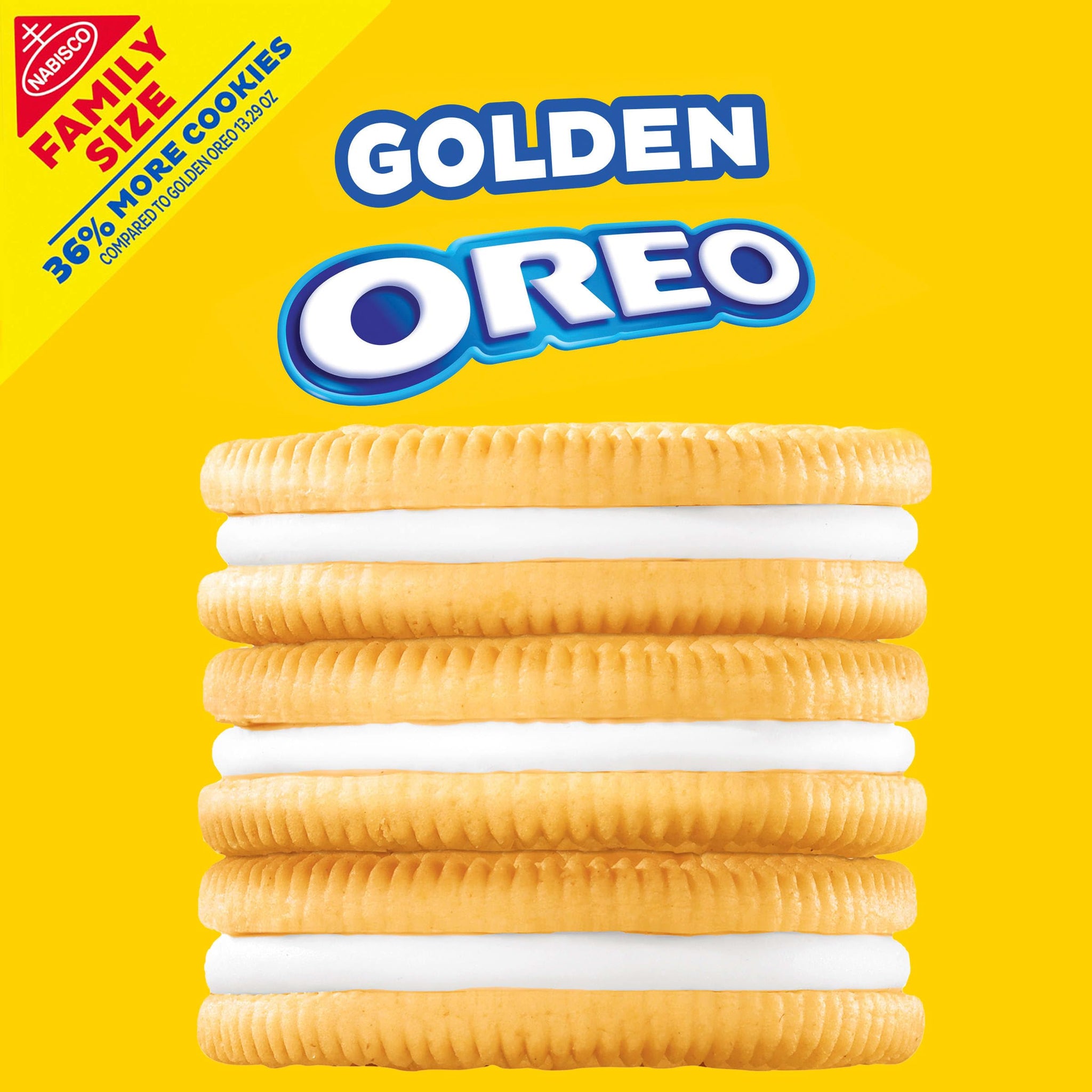 OREO Golden Sandwich Cookies, Family Size, 18.12 oz
