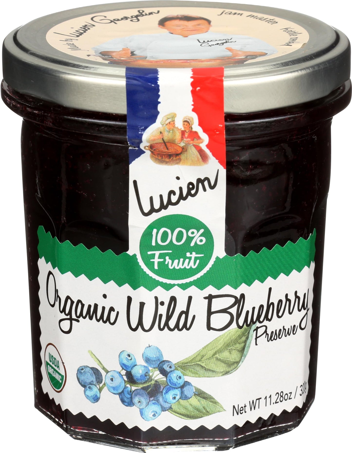 LUCIEN GEORGELIN Organic Wild Blueberry Fruit Spread, 11.28 OZ