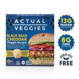 Actual Veggies Black Bean Cheddar Veggie Burger, 12 Oz