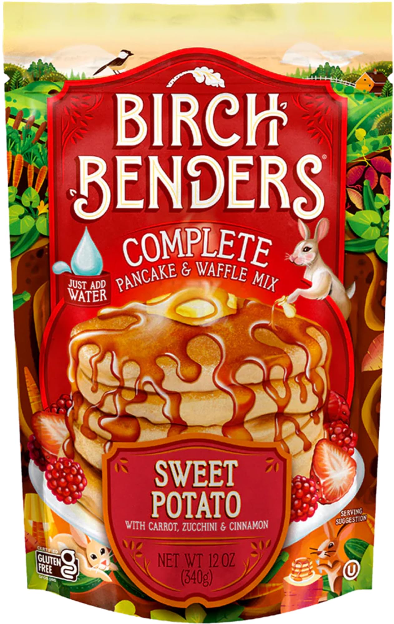 Birch Benders Sweet Potato Pancake and Waffle Mix, 12 Ounce (Pack of 2)