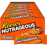 REESE'S NUTRAGEOUS Chocolate, Peanut Butter, Caramel and Peanut Candy Bars, 1.66 oz (18 Count)