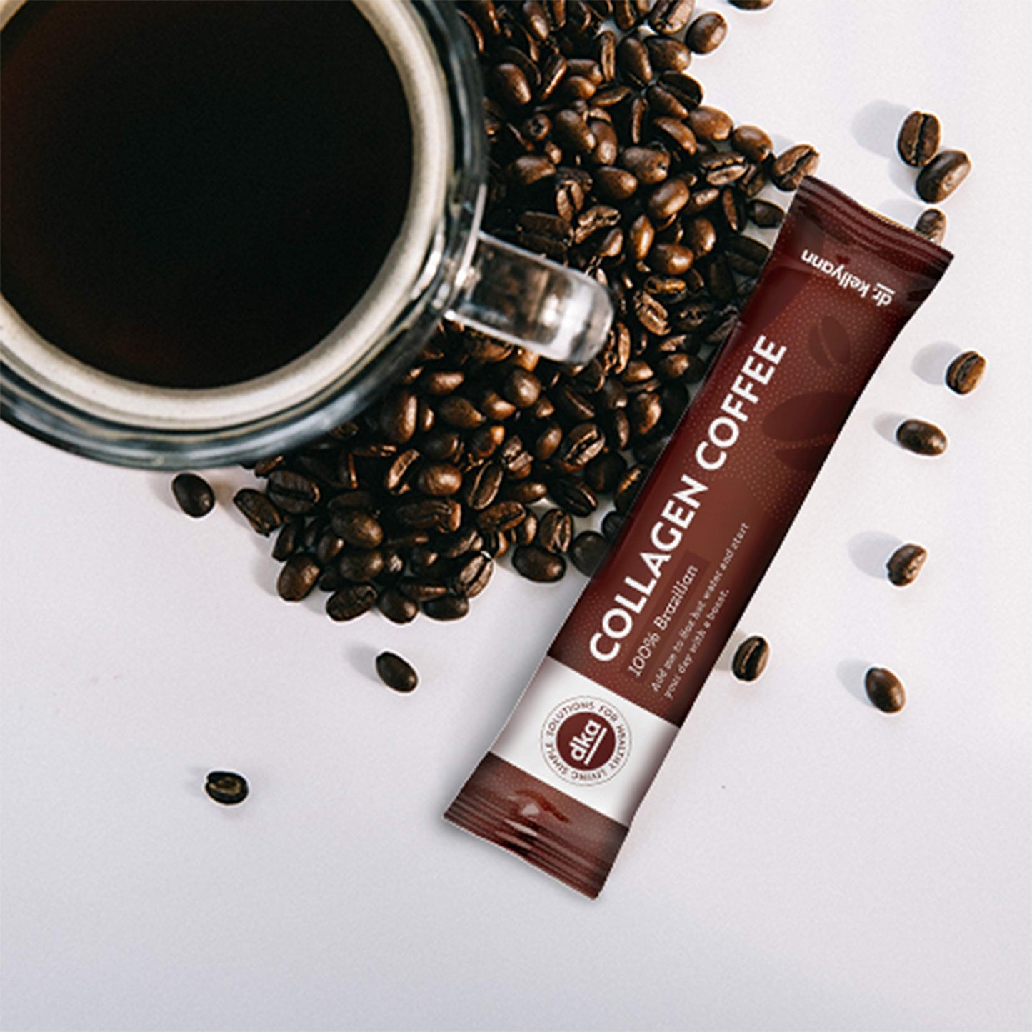 Dr. Kellyann Grass-Fed Collagen Instant Coffee (15 Packets) - Keto & Paleo Friendly - Sugar free, Dairy free, Grain Free - Brazilian Collagen
