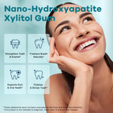 Remineralizing Chewing Gum - Nano Hydroxyapatite Gum with Xylitol for Oral Care, Teeth Remineralization & Fresh Breath | Sugar-Free, Mint Flavor