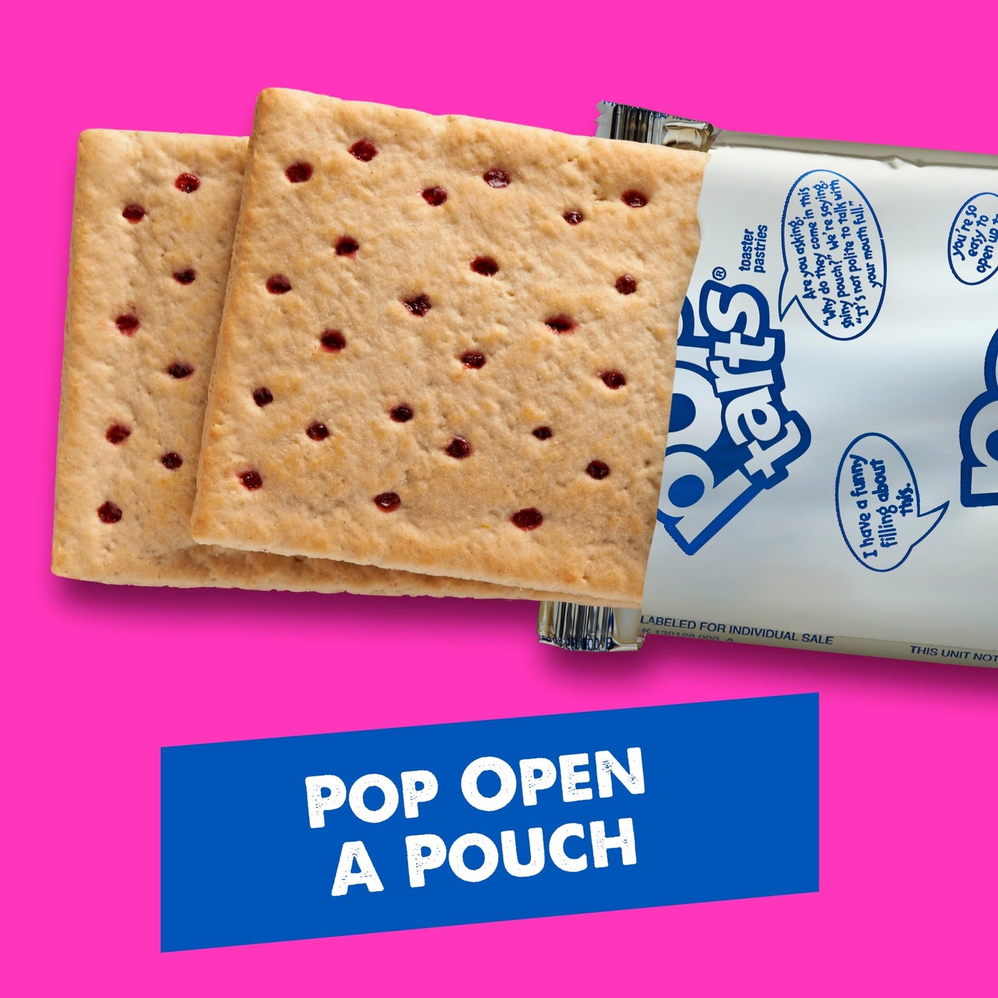 Pop-Tarts Toaster Pastries, Breakfast Foods, Kids Snacks, Value Pack, Unfrosted Strawberry (12 Pop-Tarts)