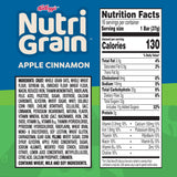 Nutri-Grain Breakfast Bars, Made with 10g Whole Grains, Snack Bars, Apple Cinnamon, 20.8oz Box, 16 Count (Pack of 3)