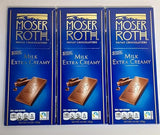 Moser Roth Milk Extra Creamy Chocolate - Pack of 3 - 13.2oz bars (Made in Germany)