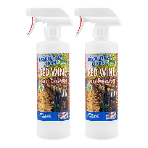 Amazing Red Wine Stain Remover - Natural Enzymes Eliminate Wine Stains Fast - Cleans Carpet, Upholstery, Clothing, Table Cloth & More - USA Made (16oz