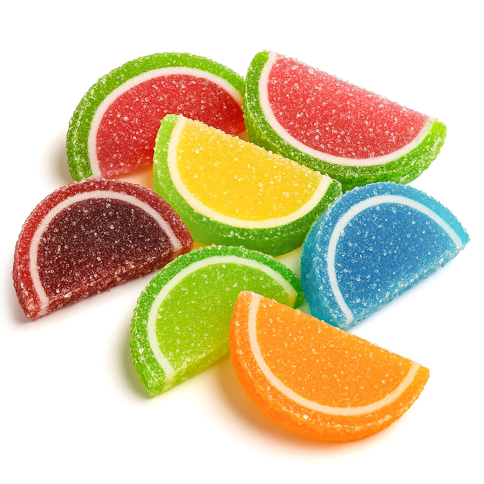 NY Spice Shop Assorted Fruit Slices Candy - 8 Ounce Assorted Chewy Fruits Slices Jelly Candy - Tropical & Citrus Flavors Jelly Fruits Bulk Candies
