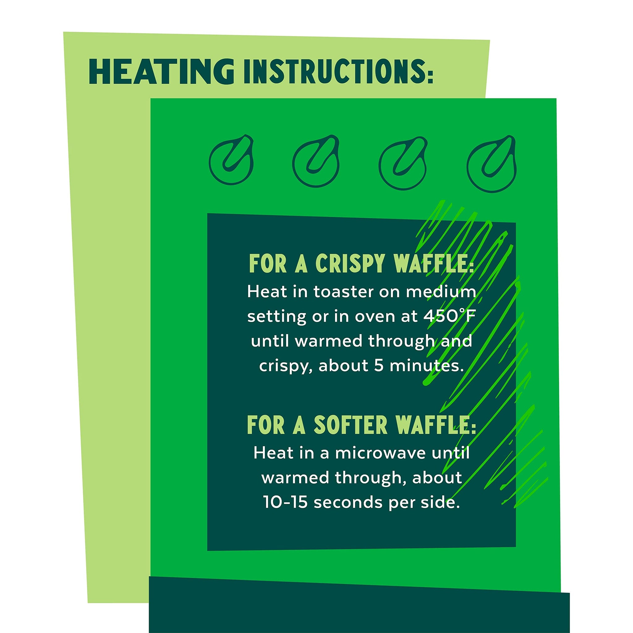 Evergreen Chocolate Chip and Matcha Waffles, Dairy-Free, Whole Grain, No Artificial Flavors, No Preservatives, 9 Waffles per Pack