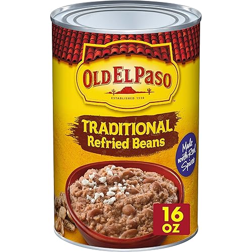 Old El Paso Traditional Canned Refried Beans, 1 Can, 16 oz