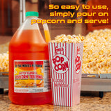 At-The-Movies-Popcorn® Buttery Flavor Popcorn Topping (1 Gallon) - Movie Theater Butter Popcorn Oil, Vegan, Gluten Free, Non GMO, Zero Trans Fat, Rich