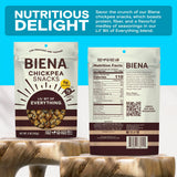 Biena Crispy Roasted Chickpea Snacks, Lil’ Bit of Everything, High Protein Snacks, High Fiber Snacks, Gluten Free, Plant-Based, Non-GMO, Healthy