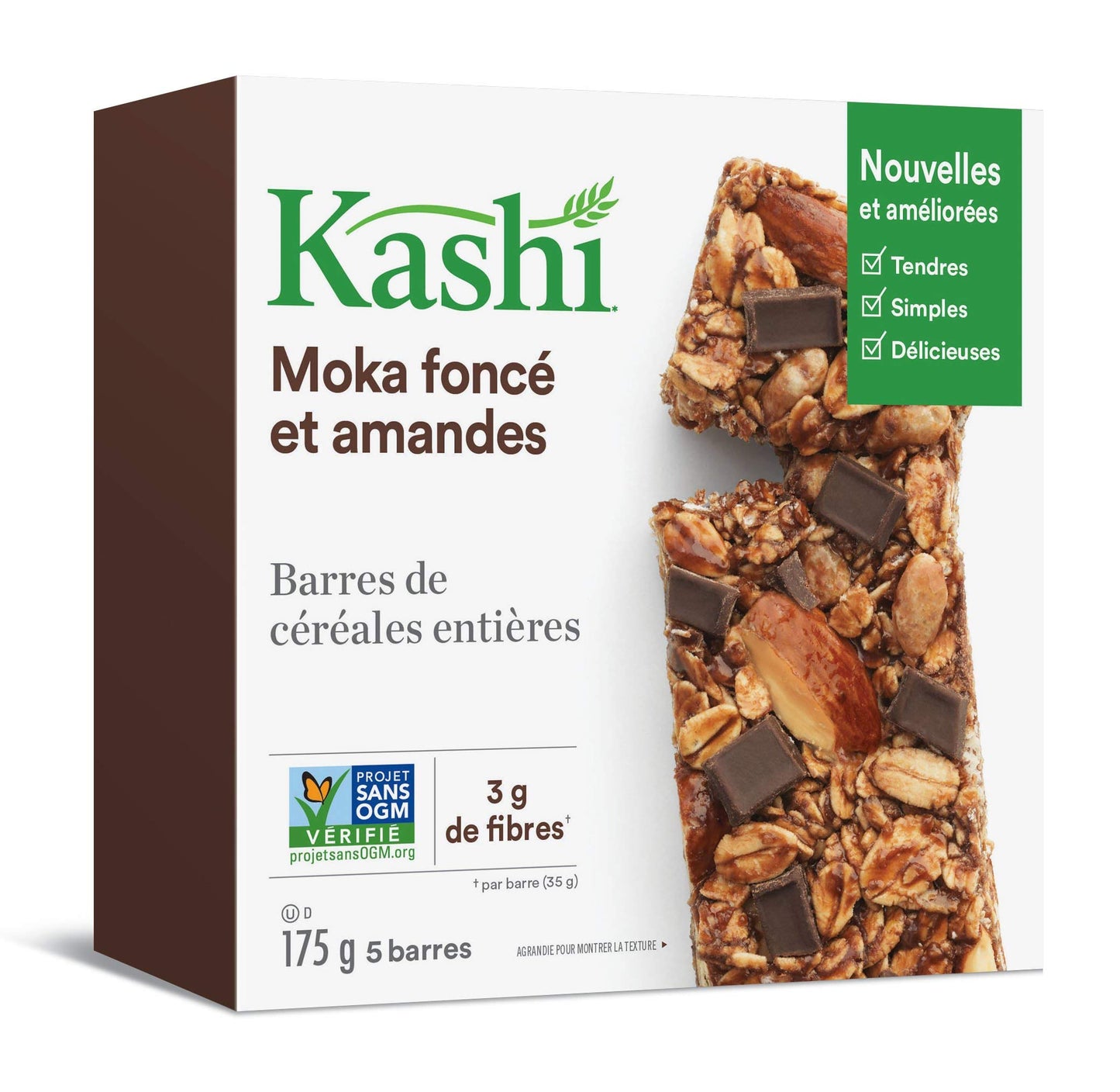 Kashi, Chewy Granola, Dark Mocha Almond Snack Bars, 175g/6.17oz., 5ct, {Imported from Canada}
