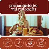 Kura Klub Yerba Mate Energy Glow Tea - Premium Energy Herbal Tea with Guarana, Ginger & Peppermint for Digestion, Gut Health & Satiety - Jitter-Free