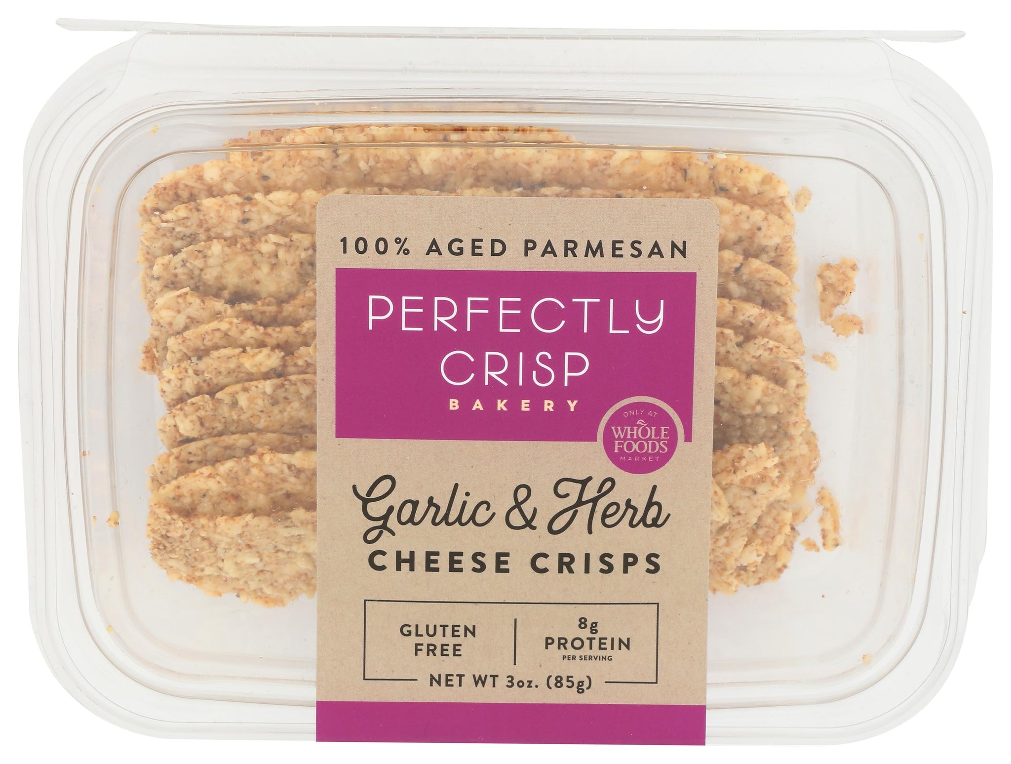 Perfectly Crisp, Crackers Crisps Cheese Garlic And Herb, 3 Ounce
