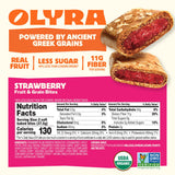 Olyra Strawberry Fruit Bars, Soft Baked, Prebiotic High Fiber Snack, Organic Snacks, Healthy Snacks for Adults and Kids, Low Sugar, Vegan, Office