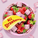 All Pink Strawberry Chewy Candy - Fruit Flavor - 1 lb Bulk Bag