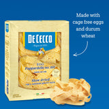 De Cecco Egg Pappardelle No. 101 Pasta, 8.8 Oz, Authentic, Slow Dried, Made with Cage Free Eggs & Durum Wheat, Versatile Pasta for Sauces & Recipes