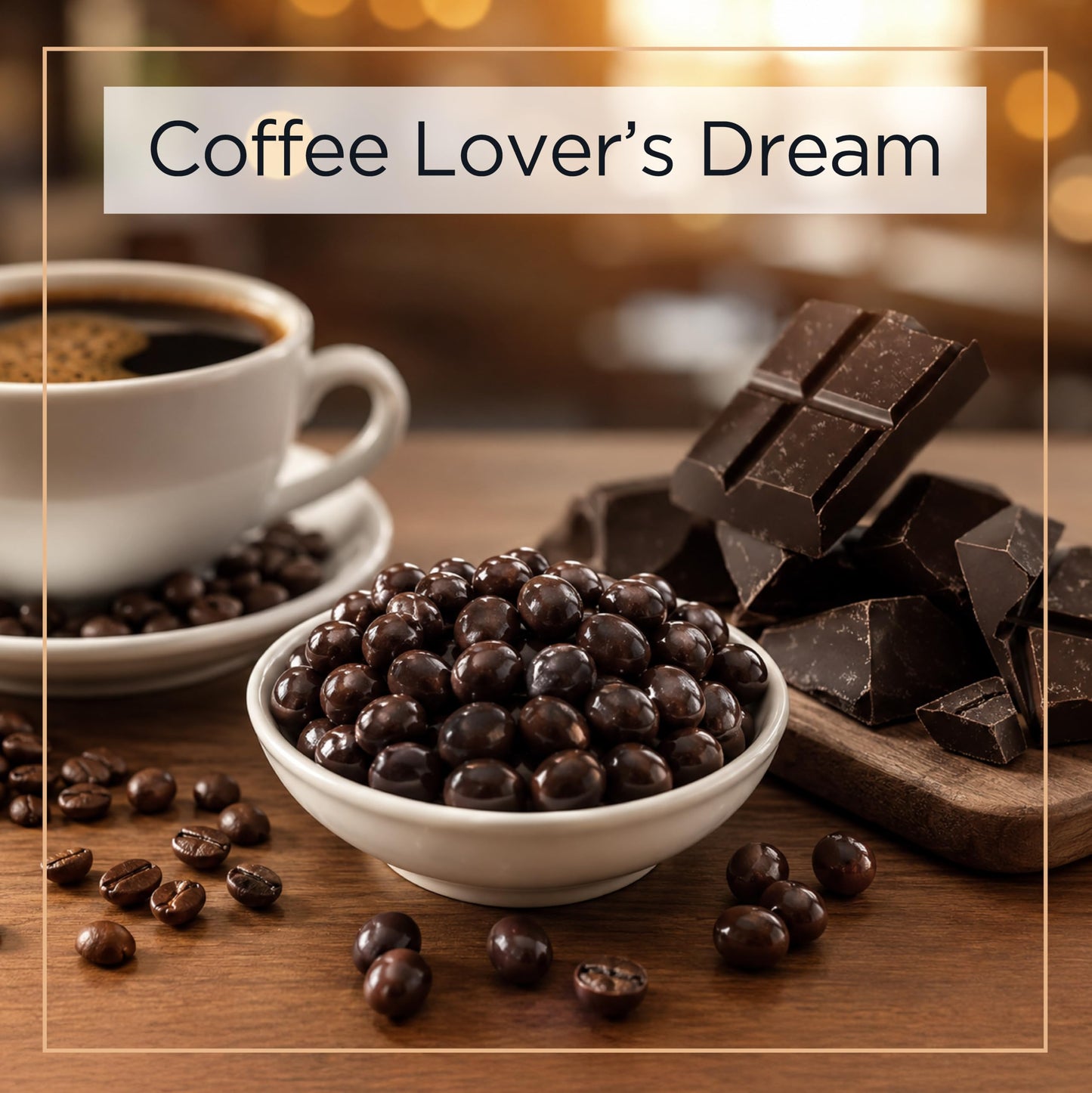 Dark Chocolate Covered Espresso Beans | 15 Ounce Bag | Coffee Candy Snack | Crunchy Roasted Coffee Beans in Rich Dark Chocolate for Snacking & Gifting
