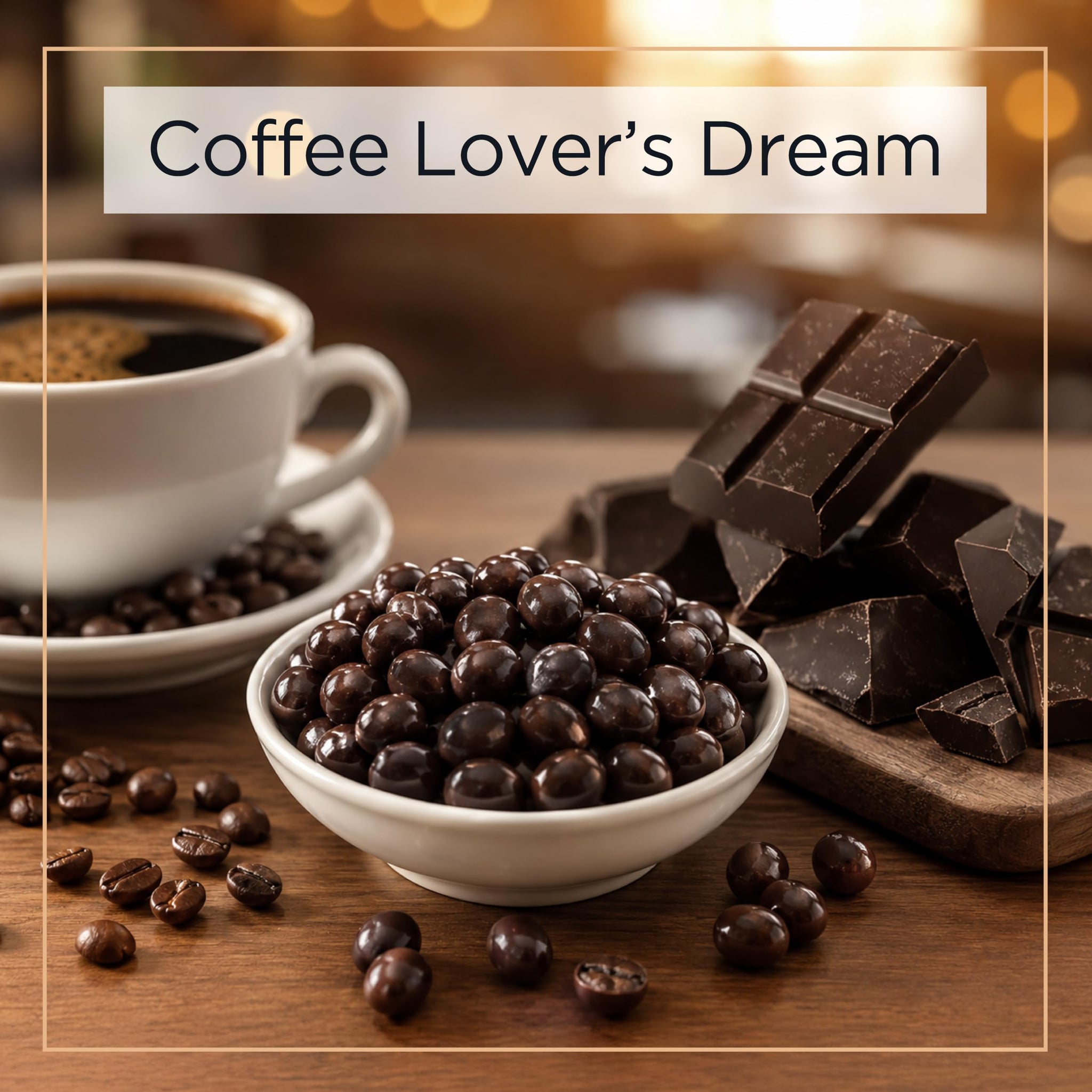 Dark Chocolate Covered Espresso Beans | 15 Ounce Bag | Coffee Candy Snack | Crunchy Roasted Coffee Beans in Rich Dark Chocolate for Snacking & Gifting