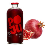 POJU 100% Organic Pomegranate Juice (Original, No Pulp) Cold Pressed 33.8 Fl Oz (1L) Bottle, Not from Concentrate, No Sugar Added, Non GMO, Kosher