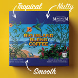 Magnum Exotics Big Island Blend Coffee Pods - Coffee Cups Compatible with K Cup Keurig, Breakfast Light Roast Bulk, Premium Blend, Fast Single-Serve