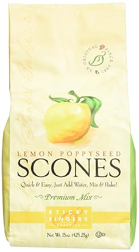 Sticky Fingers English Scone Mix Lemon Poppyseed 15oz