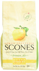 Sticky Fingers English Scone Mix Lemon Poppyseed 15oz