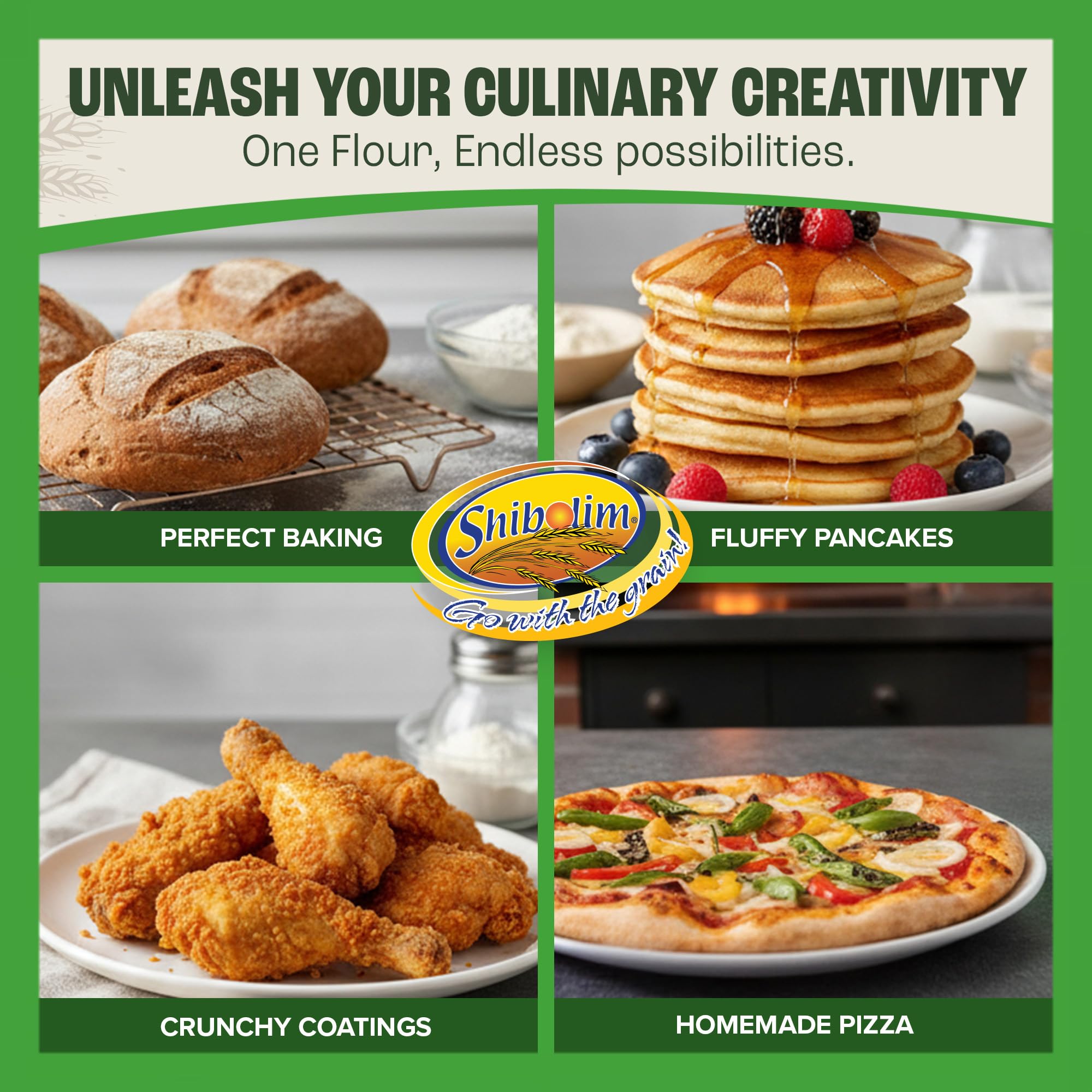 Shibolim White Spelt Flour, 5lb | Triple Sifted | 100% Whole Grain | Great for Sourdough Bread | Certified Kosher
