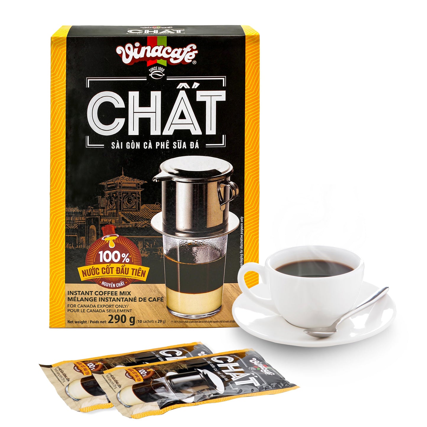 Vinacafe Chat 3 in 1 Instant Coffee 29gr x 50 sachets - made from Vietnam