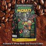 Bones Coffee Company Jamaican Me Crazy, Vanilla Caramel Flavored Coffee, Medium Roast Low Acid Arabica Beans Compatible with Auto drip and French