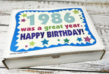 RETRO CANDY YUM ~ 1986 40th Birthday Gift Box of Nostalgic Retro Candy Assortment from Childhood for 40 Year Old Man or Woman Born 1986