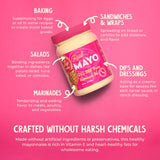 Fresh Vintage Farms Almond Oil Mayonnaise | Expeller-Pressed California Almond Oil Real Mayonnaise | Gluten-Free, Dairy-Free, Keto, Non-GMO Mayo