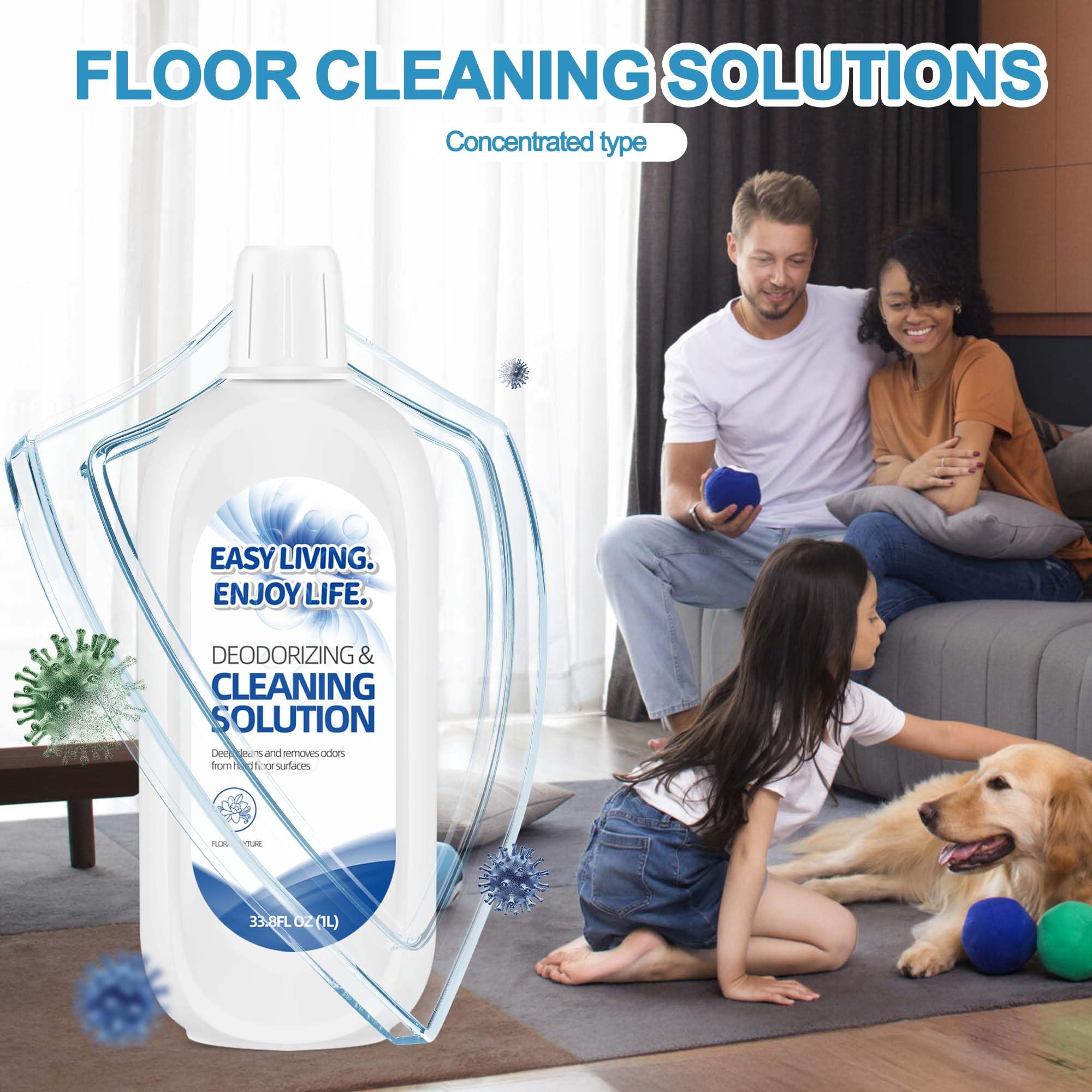 homeazy 2L Hard Floor Cleaning Solution for Tineco iFLOOR Series - FLOOR ONE S3 S5 S6 S7 Series, Deep Cleaner for Floors, Child and Pet Friendly