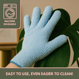 Mossify Microfiber Gloves for Plant Dusting - Reusable & Washable Plants Leaf Cleaning Gloves for Houseplants & Indoor Gardening, Soft & Absorbent