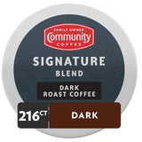 Community Coffee Signature Blend Dark Roast Single Serve K-Cup Compatible Coffee Pods, Box of 18 Pods (Pack of 12)
