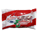 Red Bird (1) Bag Peppermint Candy Puffs - The Original Melt Away Mint - Naturally Flavored Handcrafted Candy Made with Pure Cane Sugar - Fat Free