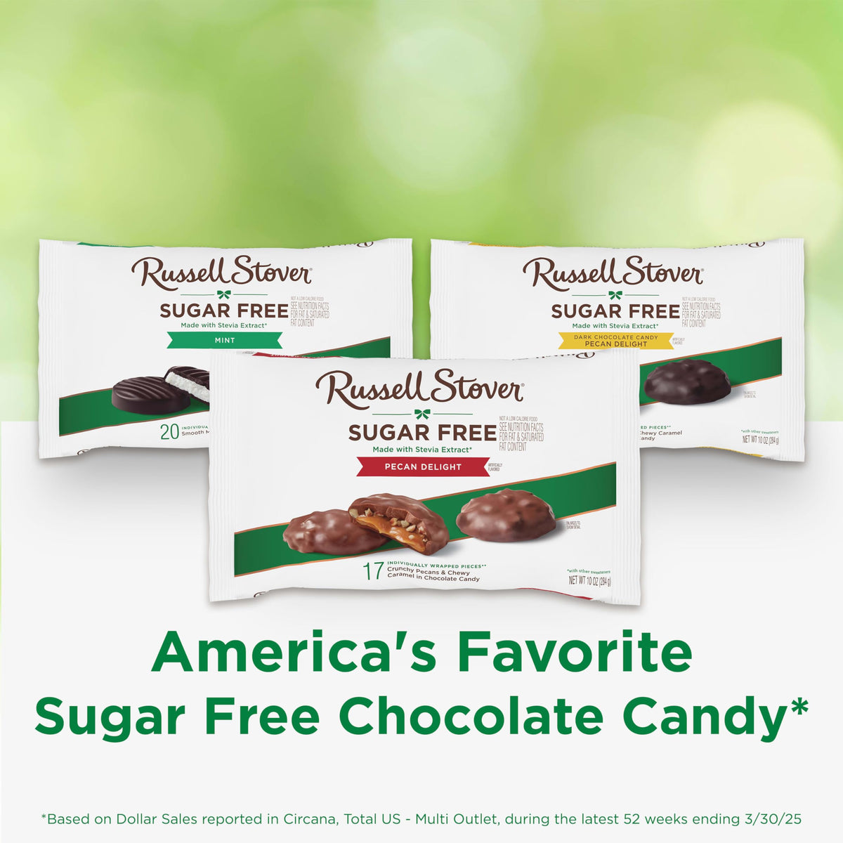 Russell Stover Sugar Free Pecan Delights with Stevia, 10 oz. Bag