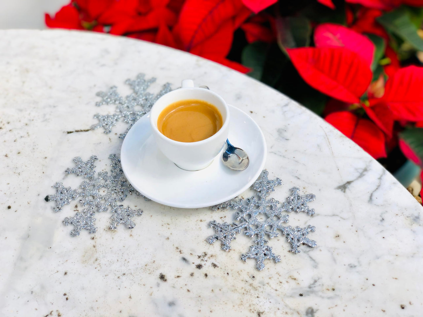 Barnie's Coffee Santa's White Christmas Ground Coffee with Coconut, Caramel, and Warm Vanilla Flavors, Medium Roasted Arabica Coffee Beans, 12 oz Bag