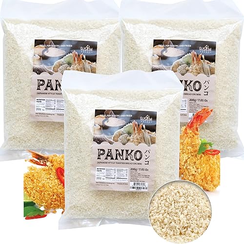 Fusion Select 3 Packs Panko Bread Crumbs - Japanese-Style Toasted Vegan Panko Breadcrumbs for Breading, Frying, Baking - For Fried Chicken & Pork, Baked Pasta, Roasted Vegetables, Tonkatsu