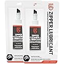GEAR AID Zipper Cleaner and Lubricant for Wetsuits, Tents and Bags, 2 fl oz, 2 Pack