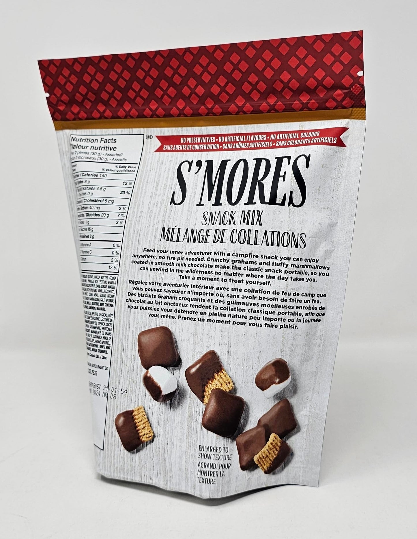 Fannie May S’mores Snack Mix Bag, Crunchy Grahams and Fluffy Marshmallows Coated in Milk Chocolate - 510g